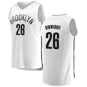 Outerstuff Nike Youth Brooklyn Nets Spencer Dinwiddie #26 Swingman Association Jersey, Boys', XL, Black