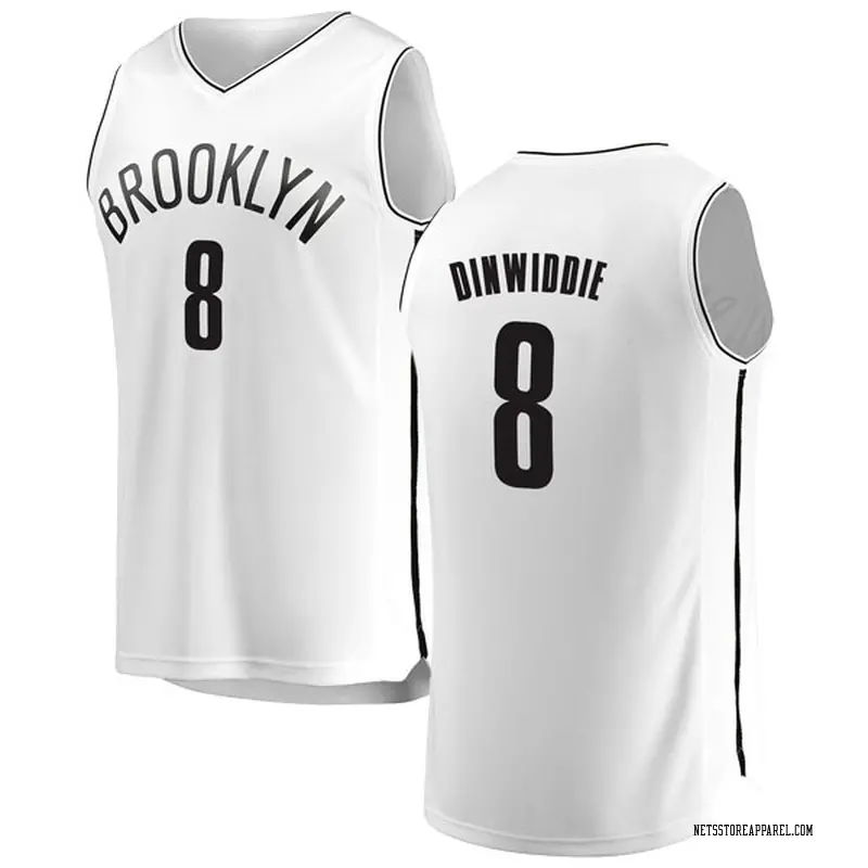 Fanatics Branded Brooklyn Nets Swingman White Spencer Dinwiddie Fast Break Jersey - Association ...