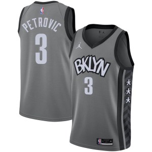 Brooklyn Nets Swingman Gray Drazen Petrovic 2020/21 Jersey - Statement Edition - Men's