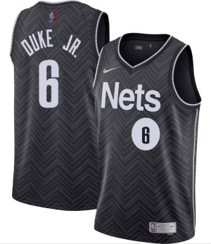 Brooklyn Nets Swingman Black David Duke Jr. 2020/21 Jersey - Earned Edition - Men's
