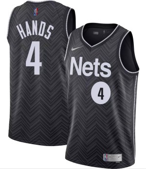 Brooklyn Nets Swingman Black Jaylen Hands 2020/21 Jersey - Earned Edition - Men's