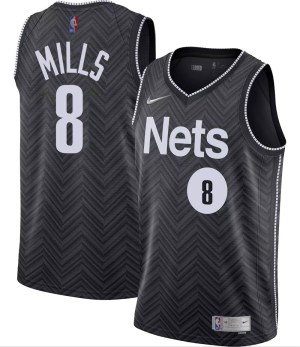 Brooklyn Nets Swingman Black Patty Mills 2020/21 Jersey - Earned Edition - Men's