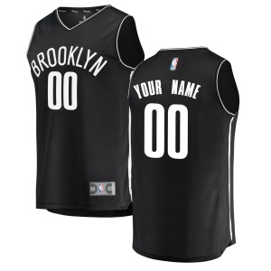 Brooklyn Nets Fast Break Black Custom Jersey - Icon Edition - Youth