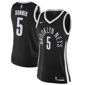 Brooklyn Nets Swingman Black Edmond Sumner Jersey - City Edition - Women's