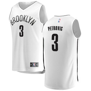 Brooklyn Nets White Drazen Petrovic Fast Break Jersey - Association Edition - Men's