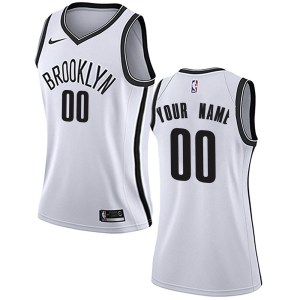 Brooklyn Nets Swingman White Custom Jersey - Association Edition - Women's