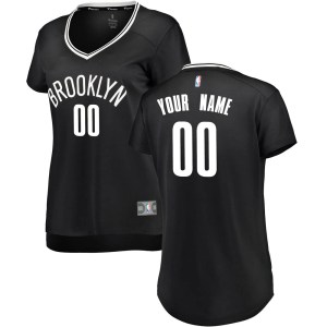 Brooklyn Nets Fast Break Black Custom Jersey - Icon Edition - Women's