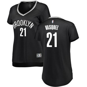 Brooklyn Nets Black Greivis Vasquez Fast Break Jersey - Icon Edition - Women's