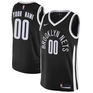 Brooklyn Nets Swingman Black Custom Jersey - City Edition - Youth