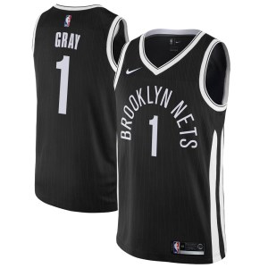 Brooklyn Nets Swingman Black RaiQuan Gray Jersey - City Edition - Youth