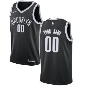 Brooklyn Nets Swingman Black Custom Jersey - Icon Edition - Men's