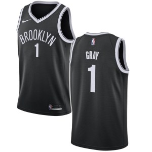 Brooklyn Nets Swingman Black RaiQuan Gray Jersey - Icon Edition - Men's
