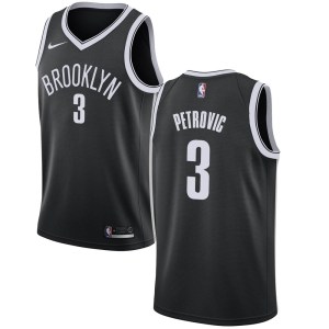 Brooklyn Nets Swingman Black Drazen Petrovic Jersey - Icon Edition - Men's