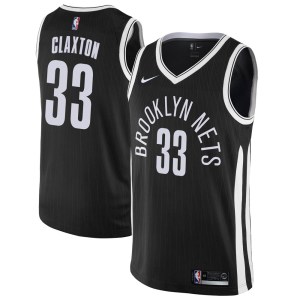 Brooklyn Nets Swingman Black Nic Claxton Jersey - City Edition - Men's
