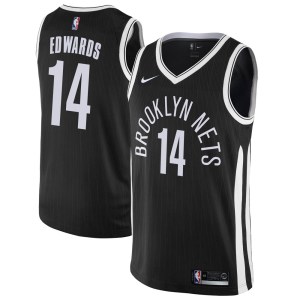 Brooklyn Nets Swingman Black Kessler Edwards Jersey - City Edition - Men's