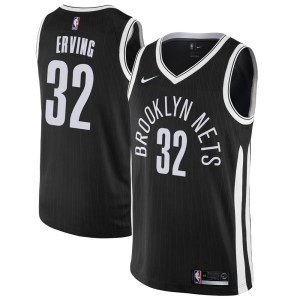 Brooklyn Nets Swingman Black Julius Erving Jersey - City Edition - Men's