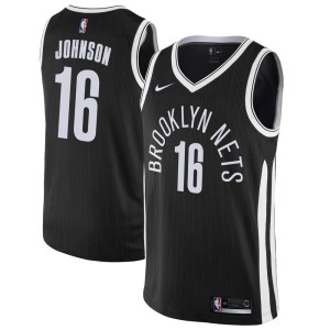Brooklyn Nets Swingman Black James Johnson Jersey - City Edition - Men's