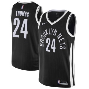 Brooklyn Nets Swingman Black Cam Thomas Jersey - City Edition - Men's