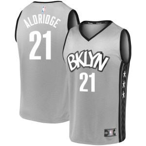 Brooklyn Nets Fast Break Gray LaMarcus Aldridge 2019/20 Jersey - Statement Edition - Men's