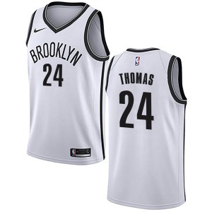 Brooklyn Nets Swingman White Cam Thomas Jersey - Association Edition - Men's