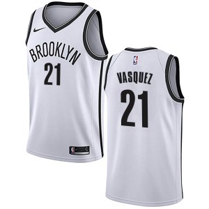 Brooklyn Nets Swingman White Greivis Vasquez Jersey - Association Edition - Men's