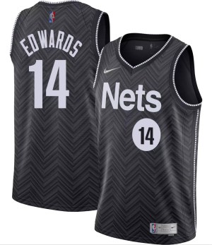 Brooklyn Nets Swingman Black Kessler Edwards 2020/21 Jersey - Earned Edition - Youth
