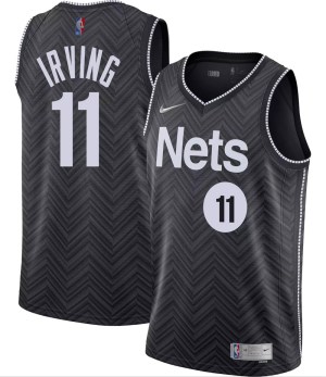Brooklyn Nets Swingman Black Kyrie Irving 2020/21 Jersey - Earned Edition - Youth