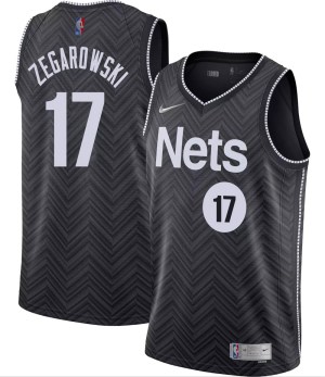 Brooklyn Nets Swingman Black Marcus Zegarowski 2020/21 Jersey - Earned Edition - Youth