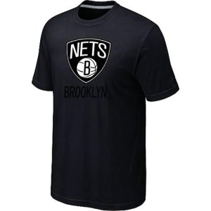 Brooklyn Nets Black Big & Tall Primary Logo T-Shirt - - Men's