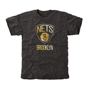 Brooklyn Nets Gold Collection Tri-Blend T-Shirt - Black - Men's