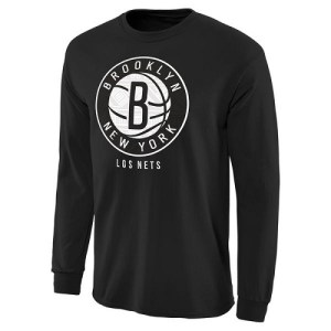 Brooklyn Nets Black Noches Enebea Long Sleeve T-Shirt - - Men's