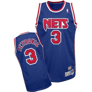 Brooklyn Nets Authentic Blue Drazen Petrovic Throwback Jersey - Men's