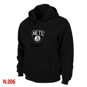 Brooklyn Nets Black Pullover Hoodie - - Men's